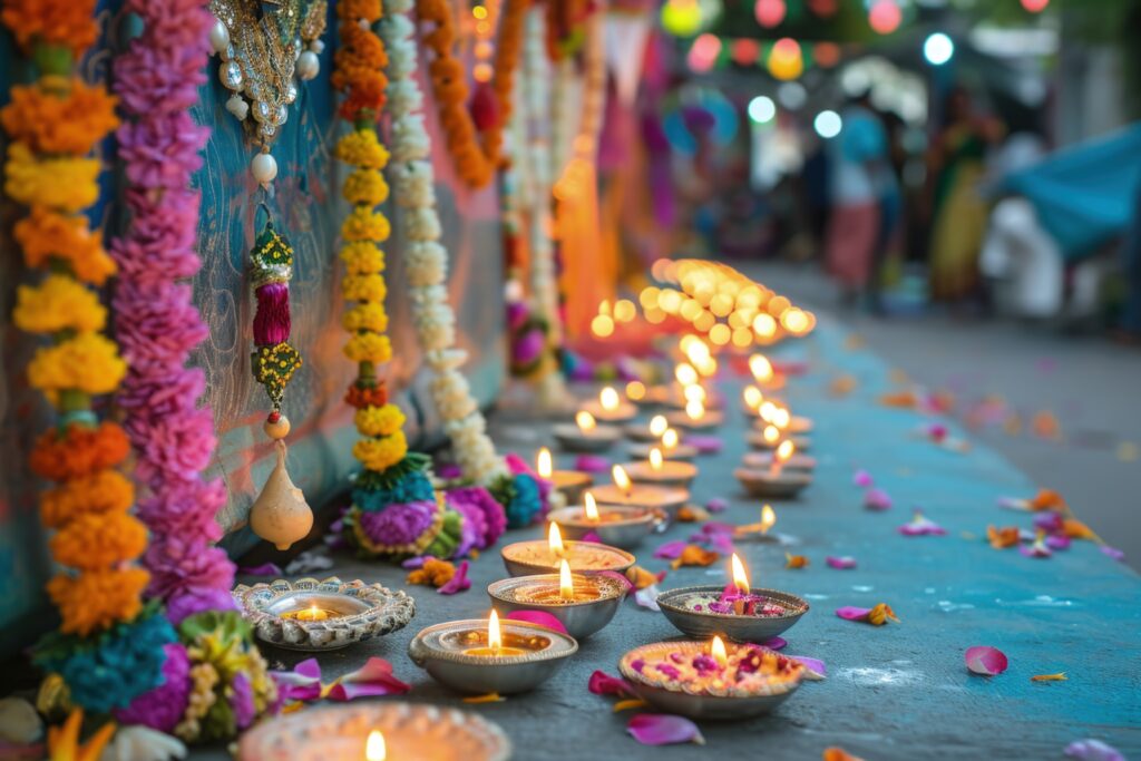 Home Current image: navratri highly detailed candle decoration
