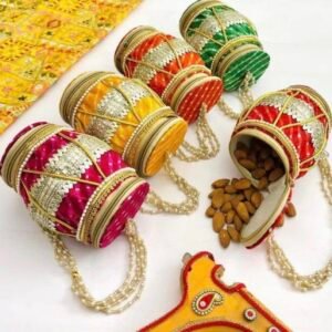 Handmade Indian Dholaki Style Gift Box -  Indian Wedding Favors, Return Gifts
