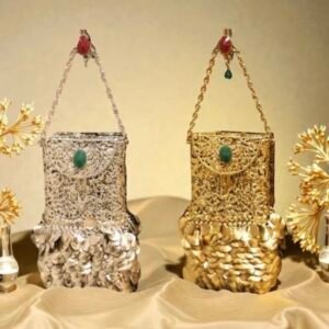 Handmade Brass Mobile Phone Clutch | Wearable Saree Bag, Tuck-In Clutch