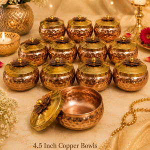 Copper Plated Jars - Indian Festive Return Gifts