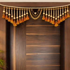 Pearl Toran & Flower Door Hanging - Festive Decor