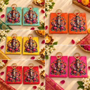Ganesh Favor Bags for  with Handle , Festival Return Gifts