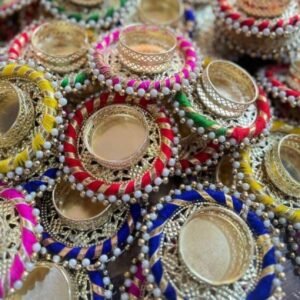 Handcrafted Decorative Tea Light Candle Holders: Diwali Pooja Decor