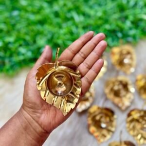 Pure Brass Leaf Diyas : Oil Lamps for all occasions