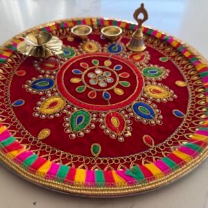 Handmade Pooja Thali for Aarti, Wedding, Tikka, Rakhi