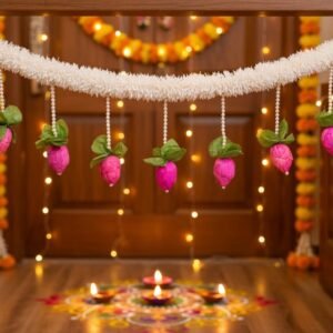 Handmade Indian Toran: 48" - Jasmine Lotus  Bud Toran for doors festive decor